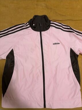 adidas pink and brown jacket
